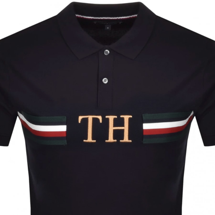Alternative Image for ProductTommy Hilfiger Monogram Logo Polo T Shirt Navy2